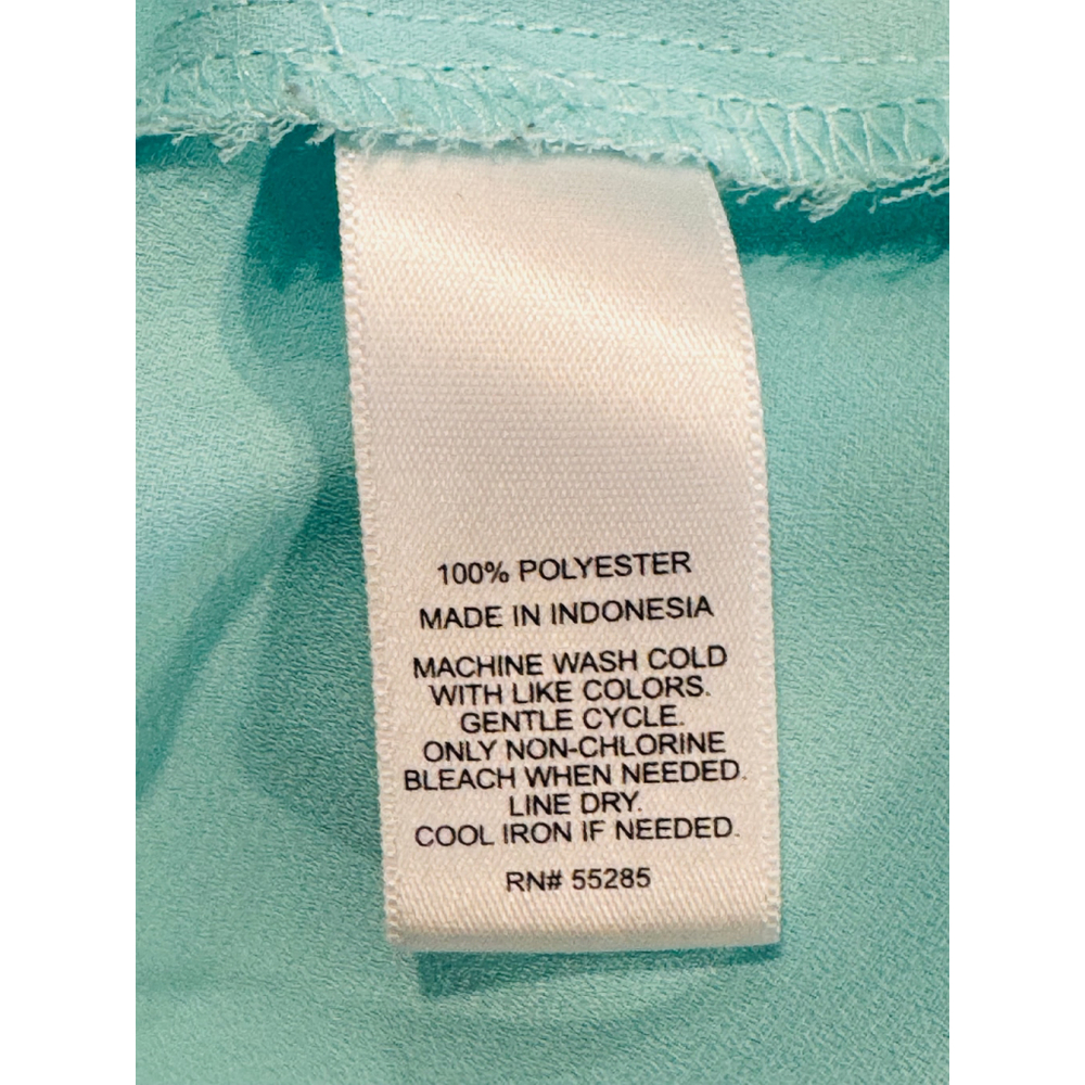 Express Women's Aqua Button-Up Blouse - Size Large - Picture 8 of 8